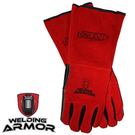 Stick Welding Gloves, Leather Palm, XL